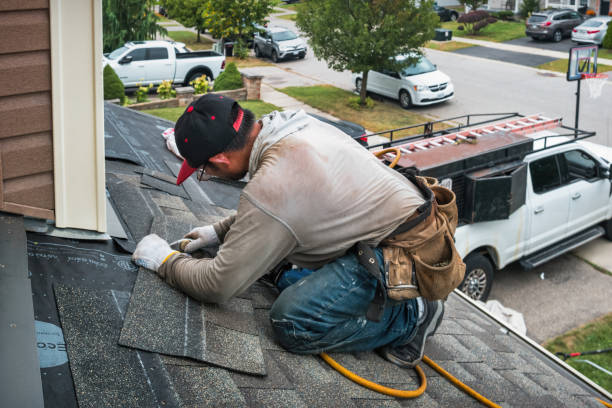 Professional Roofing technician working in Mears, VA